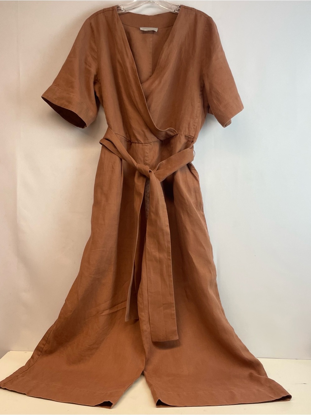 Everlane The Wrap Jumpsuit in Linen with Tie Waist Size 4